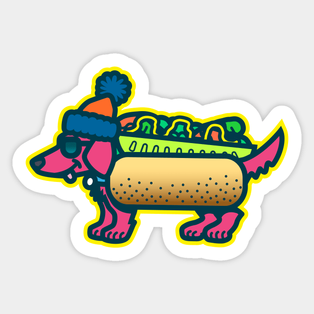 Da Chicago Shades Dog Sticker by DangerHuskie